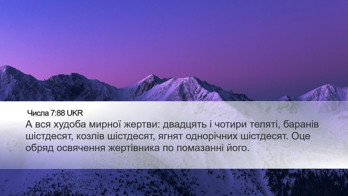 Числа 7:88 UKR Bible Verse Image