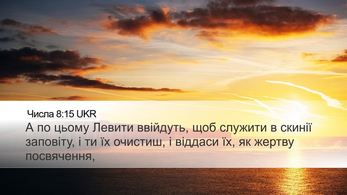 Числа 8:15 UKR Bible Verse Image