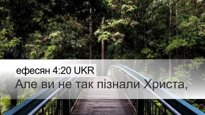 ефесян 4:20 UKR Bible Verse Image