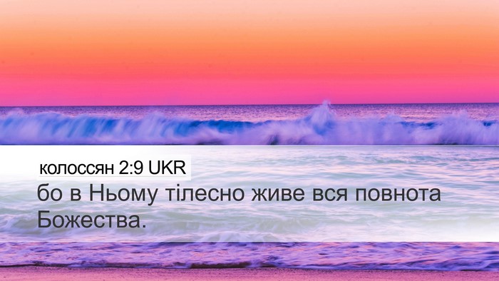 колоссян 2:9 UKR Bible Verse Image