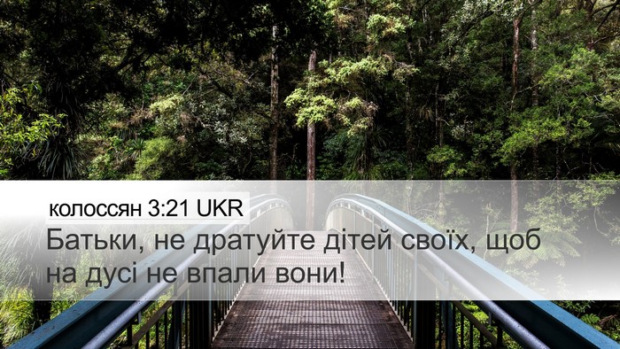 колоссян 3:21 UKR Desktop Wallpaper - Батьки, не дратуйте дітей - Desktop Bible Verse Wallpaper