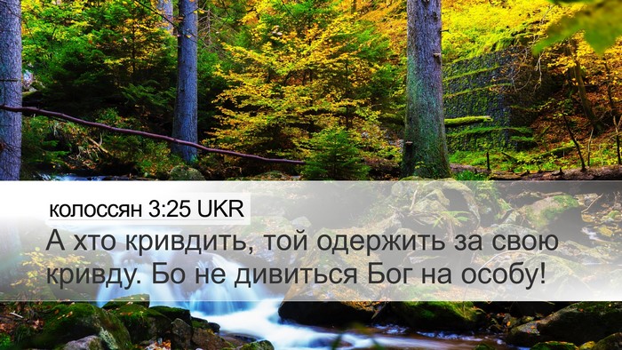 колоссян 3:25 UKR Bible Verse Image