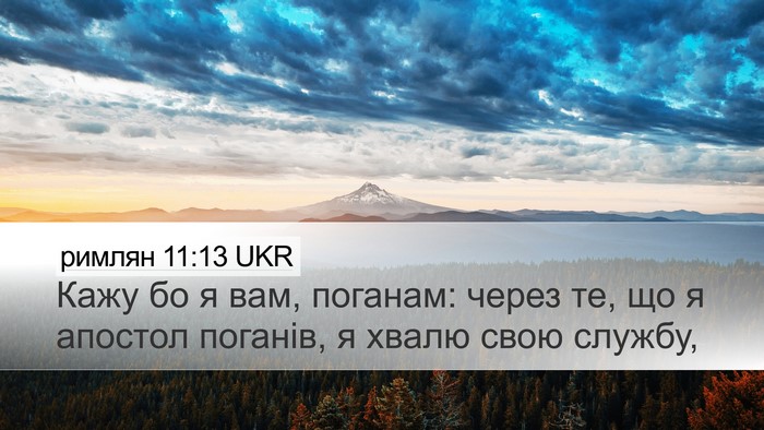 римлян 11:13 UKR Bible Verse Image