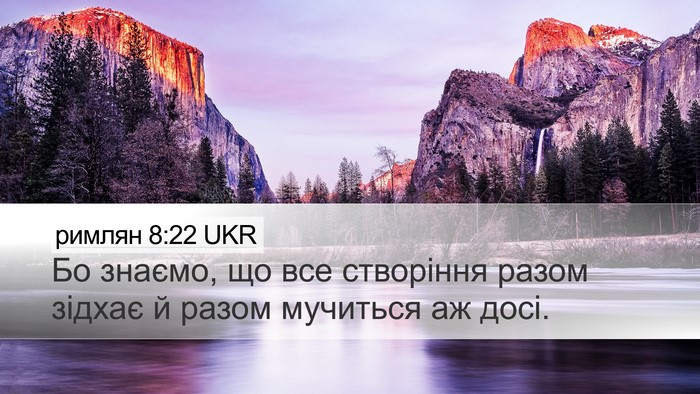 римлян 8:22 UKR Bible Verse Image