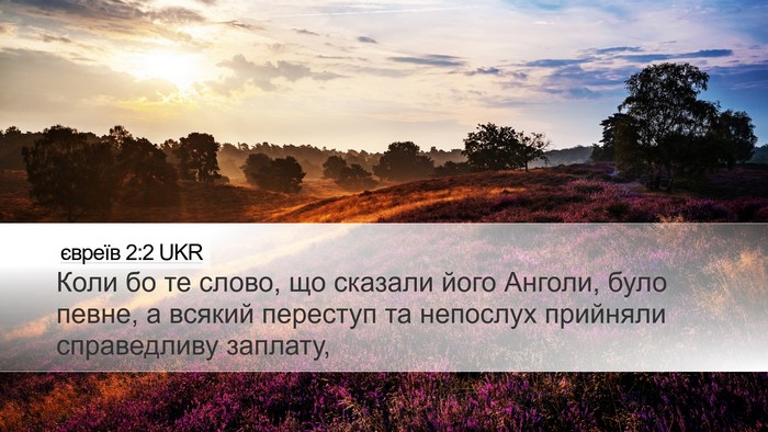 євреїв 2:2 UKR Bible Verse Image