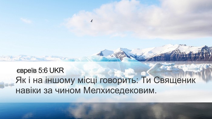 євреїв 5:6 UKR Bible Verse Image