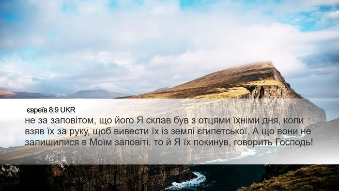 євреїв 8:9 UKR Bible Verse Image