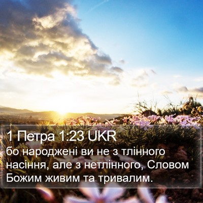 1 Петра 1:23 UKR Bible Verse Image