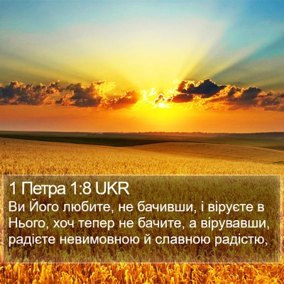 1 Петра 1:8 UKR Bible Verse Image