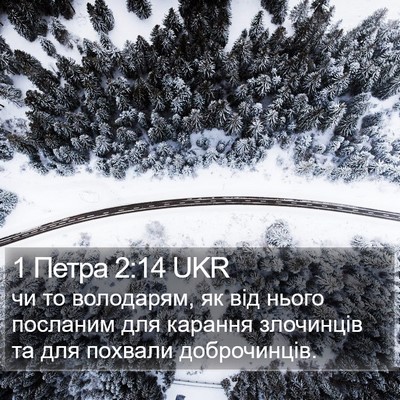 1 Петра 2:14 UKR Bible Verse Image