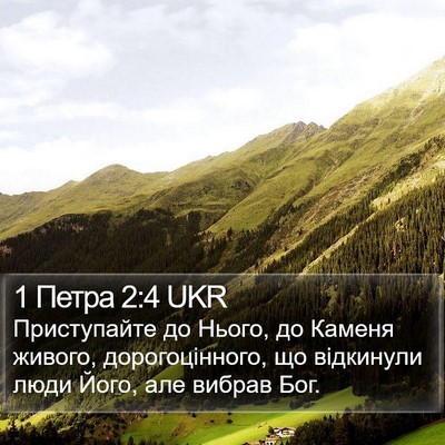 1 Петра 2:4 UKR Bible Verse Image