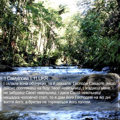 1 Самуїлова 1:11 UKR Bible Verse Image