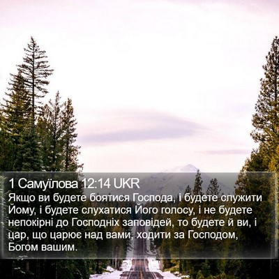 1 Самуїлова 12:14 UKR Bible Verse Image