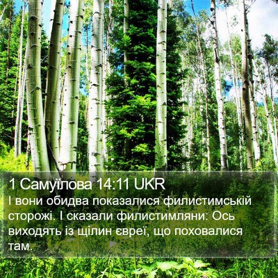 1 Самуїлова 14:11 UKR Bible Verse Image