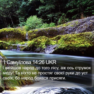 1 Самуїлова 14:26 UKR Bible Verse Image