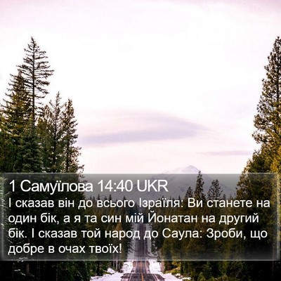 1 Самуїлова 14:40 UKR Bible Verse Image