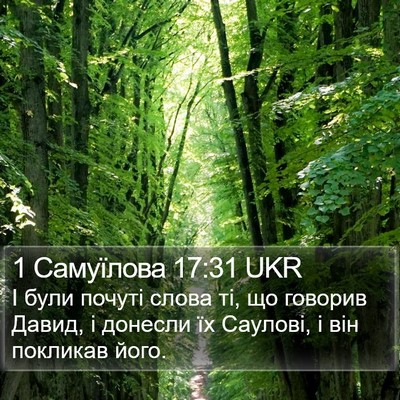 1 Самуїлова 17:31 UKR Bible Verse Image