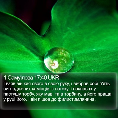 1 Самуїлова 17:40 UKR Bible Verse Image
