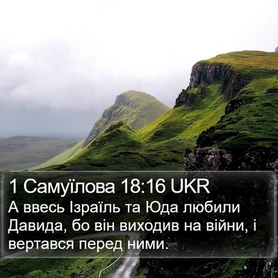 1 Самуїлова 18:16 UKR Bible Verse Image