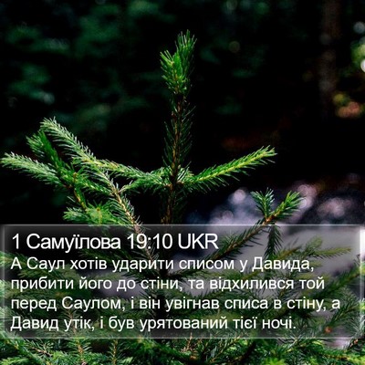1 Самуїлова 19:10 UKR Bible Verse Image