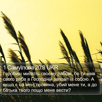1 Самуїлова 20:8 UKR Bible Verse Image