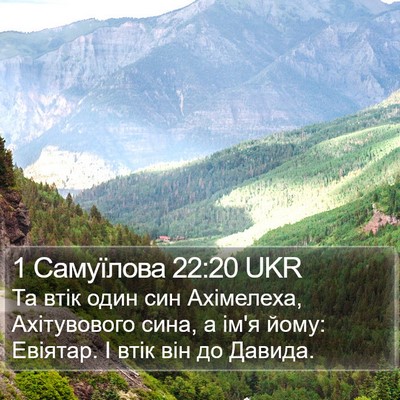 1 Самуїлова 22:20 UKR Bible Verse Image