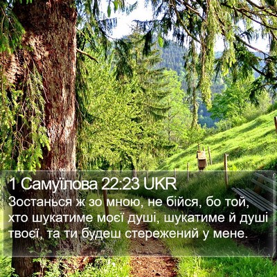 1 Самуїлова 22:23 UKR Bible Verse Image