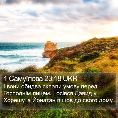 1 Самуїлова 23:18 UKR Bible Verse Image