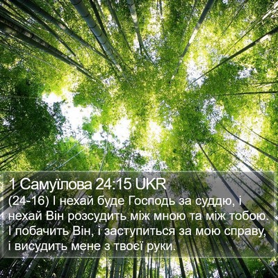 1 Самуїлова 24:15 UKR Bible Verse Image