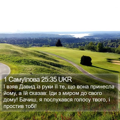 1 Самуїлова 25:35 UKR Bible Verse Image