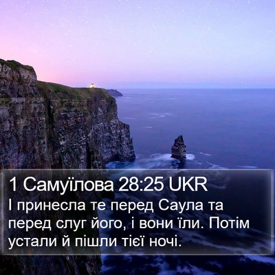 1 Самуїлова 28:25 UKR Bible Verse Image