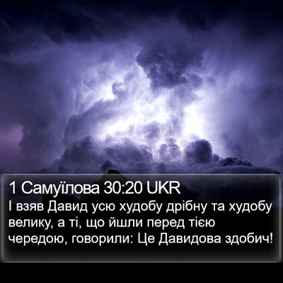 1 Самуїлова 30:20 UKR Bible Verse Image