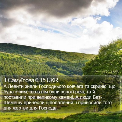 1 Самуїлова 6:15 UKR Bible Verse Image