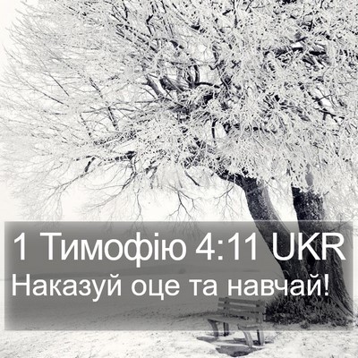 1 Тимофію 4:11 UKR Bible Verse Image