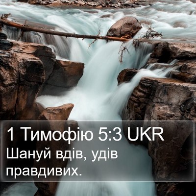 1 Тимофію 5:3 UKR Bible Verse Image