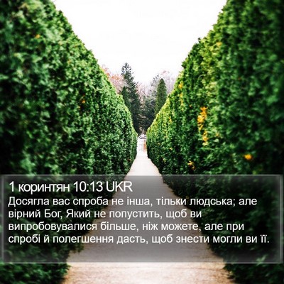 1 коринтян 10:13 UKR Bible Verse Image