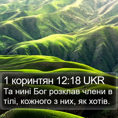 1 коринтян 12:18 UKR Bible Verse Image