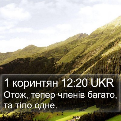 1 коринтян 12:20 UKR Bible Verse Image