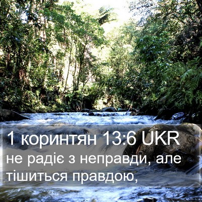 1 коринтян 13:6 UKR Bible Verse Image