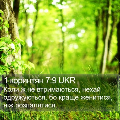 1 коринтян 7:9 UKR Bible Verse Image