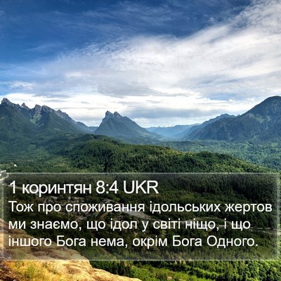 1 коринтян 8:4 UKR Bible Verse Image