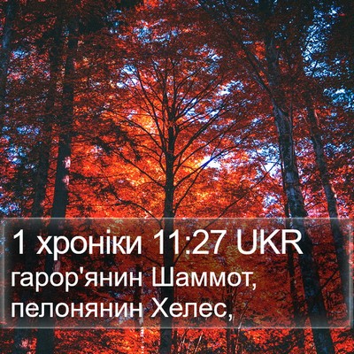 1 хроніки 11:27 UKR Bible Verse Image