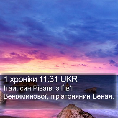 1 хроніки 11:31 UKR Bible Verse Image