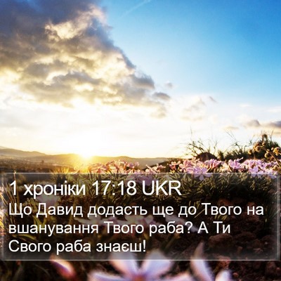 1 хроніки 17:18 UKR Bible Verse Image