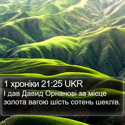 1 хроніки 21:25 UKR Bible Verse Image