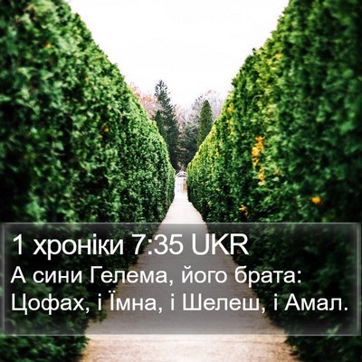 1 хроніки 7:35 UKR Bible Verse Image