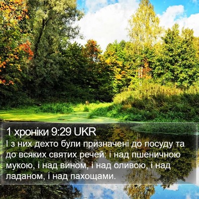 1 хроніки 9:29 UKR Bible Verse Image