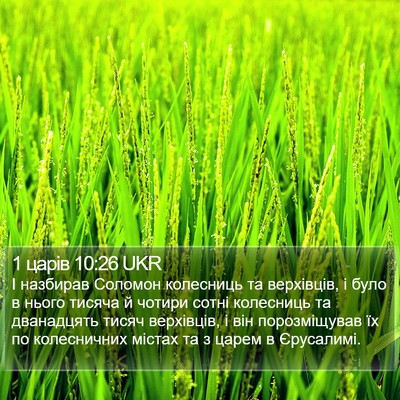 1 царів 10:26 UKR Bible Verse Image