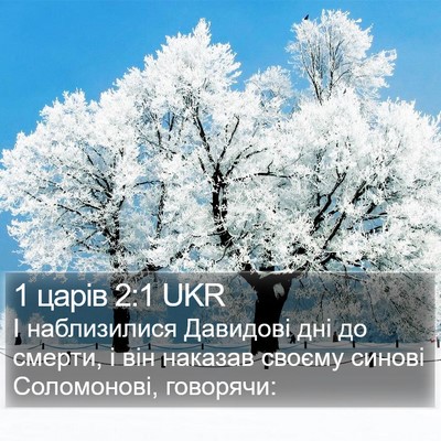 1 царів 2:1 UKR Bible Verse Image