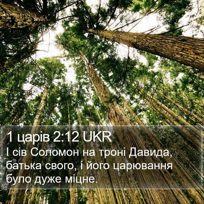 1 царів 2:12 UKR Bible Verse Image